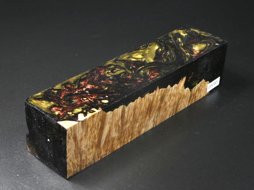 Natural / Brown & Gold Hybrid Duck Call Blank