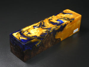 Natural / Yellow & Blue Hybrid Duck Call Blank