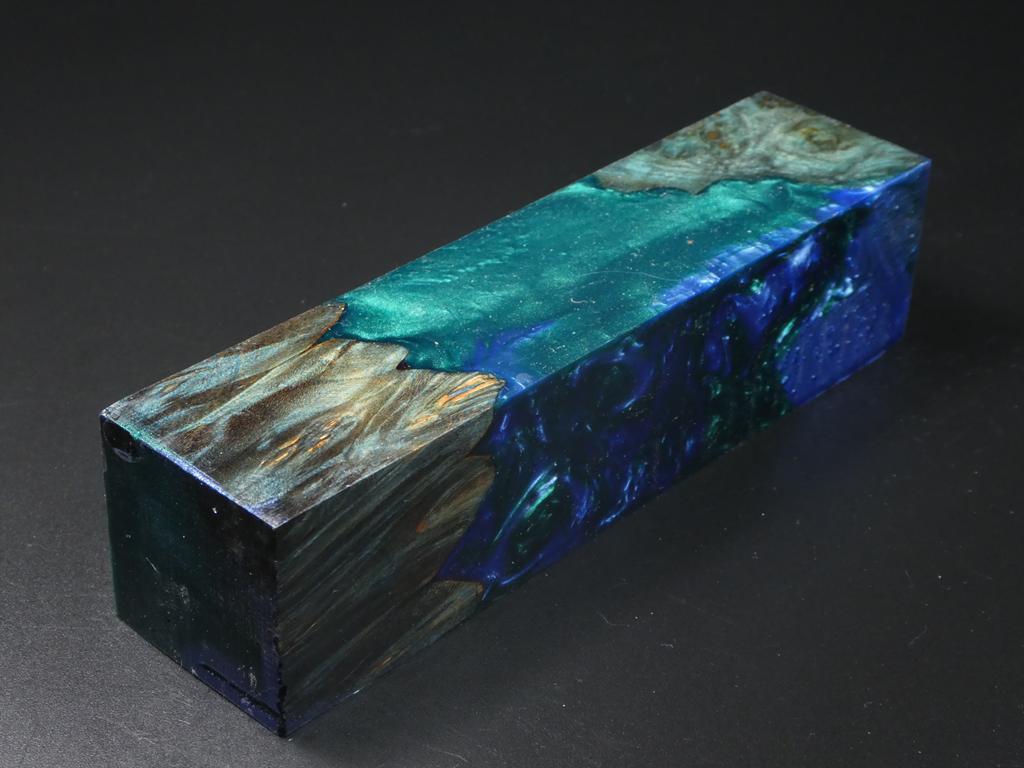 Blue / Green & Blue Hybrid Duck Call Blank