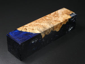 Natural / Blue & White Hybrid Duck Call Blank