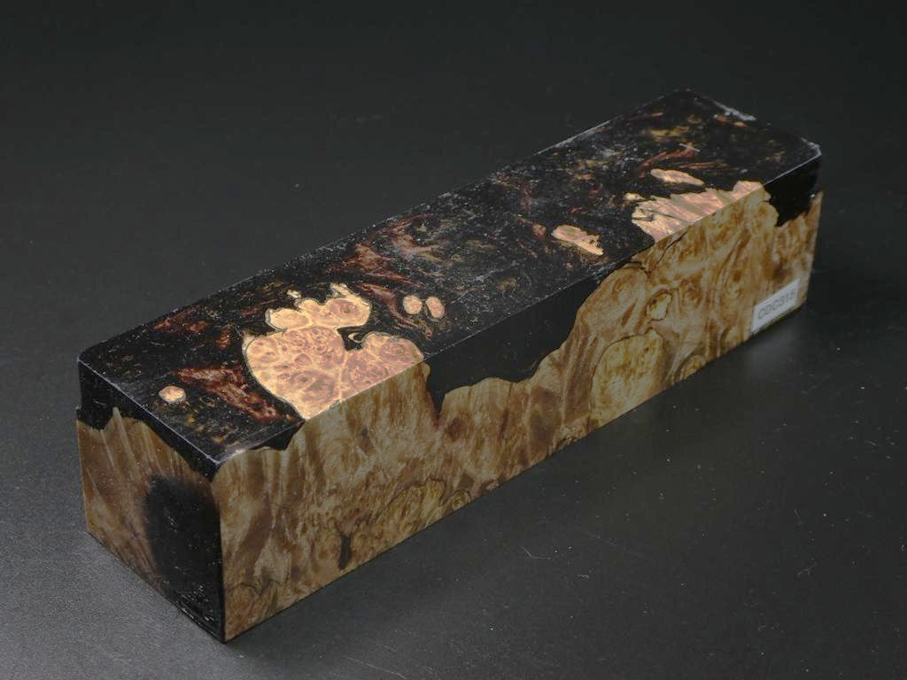Natural / Brown & Gold Hybrid Duck Call Blank