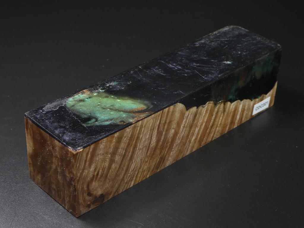 Natural / Black, Green, Copper Hybrid Duck Call Blank