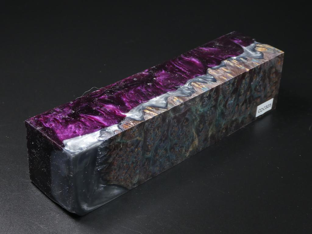 Blue, Purple / Purple, Gray Hybrid Duck Call Blank