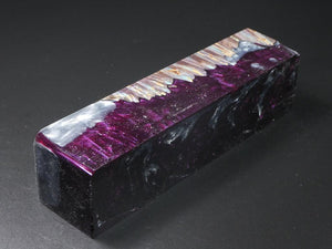 Blue, Purple / Purple, Gray Hybrid Duck Call Blank