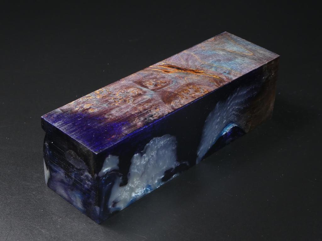 Purple, Blue / Purple, Blue, White Hybrid Duck Call Blank