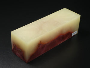 Red / White Hybrid Duck Call Blank