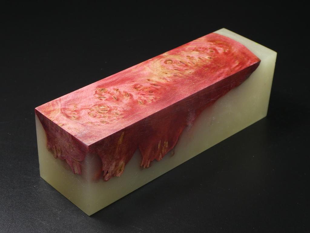 Red / White Hybrid Duck Call Blank