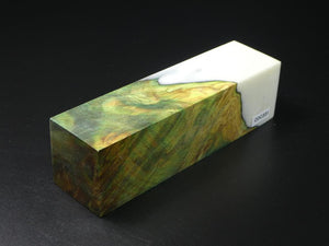 Green / White Hybrid Duck Call Blank