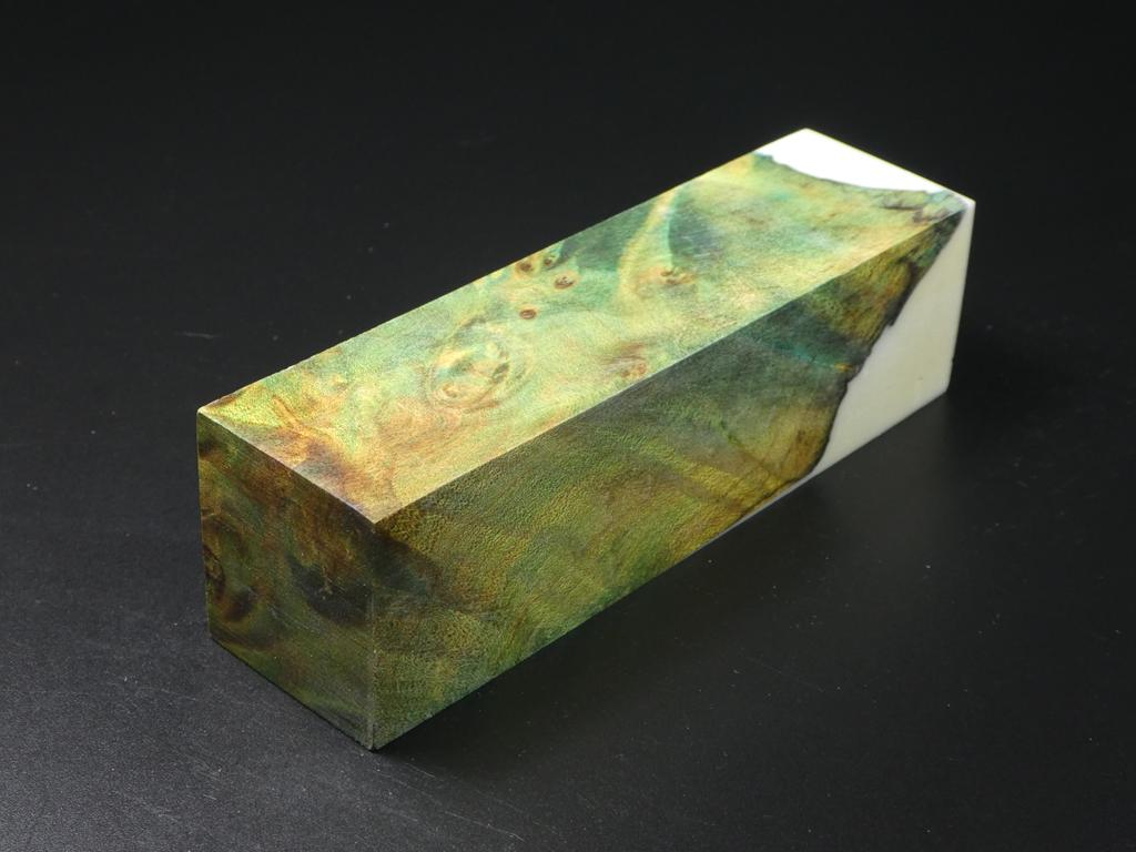 Green / White Hybrid Duck Call Blank