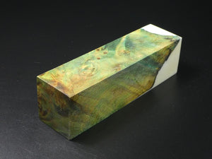 Green / White Hybrid Duck Call Blank