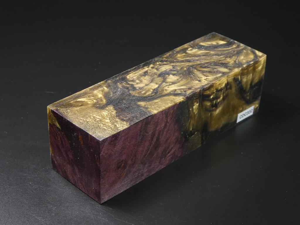 Purple / Brown & Gold Hybrid Duck Call Blank