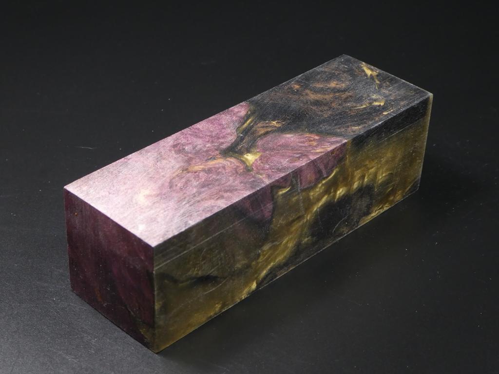 Purple / Brown & Gold Hybrid Duck Call Blank