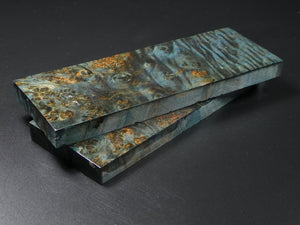 Teal Stabilized Knife Maple Knife Scales