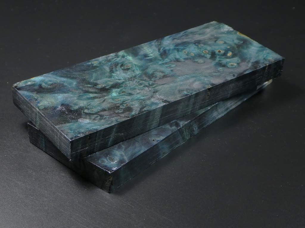 Teal Stabilized Knife Maple Knife Scales