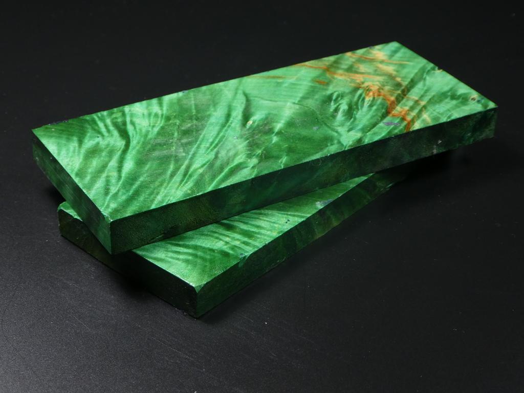 Green Stabilized Knife Maple Knife Scales
