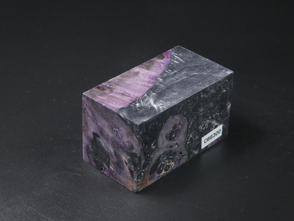 Purple / Silver & Black Hybrid Bottle Stopper Blank