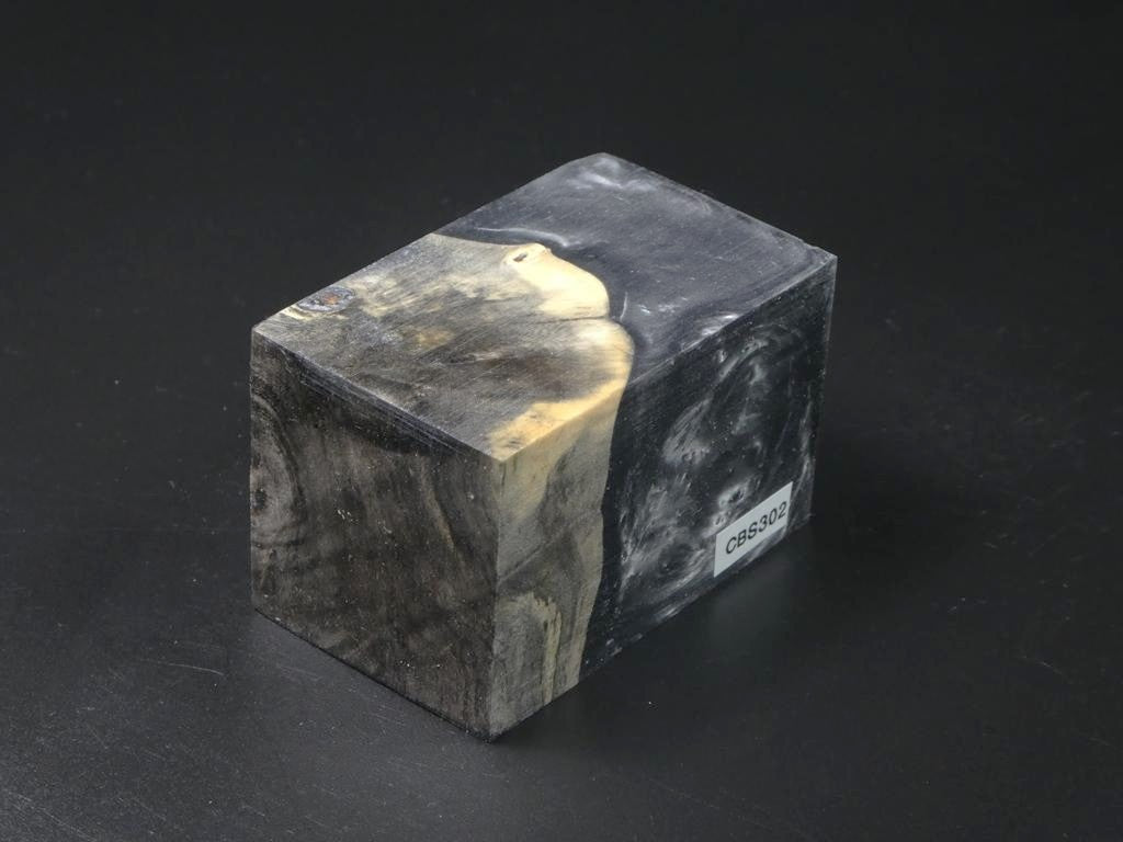 Natural /  Silver & Gray Hybrid Bottle Stopper Blank