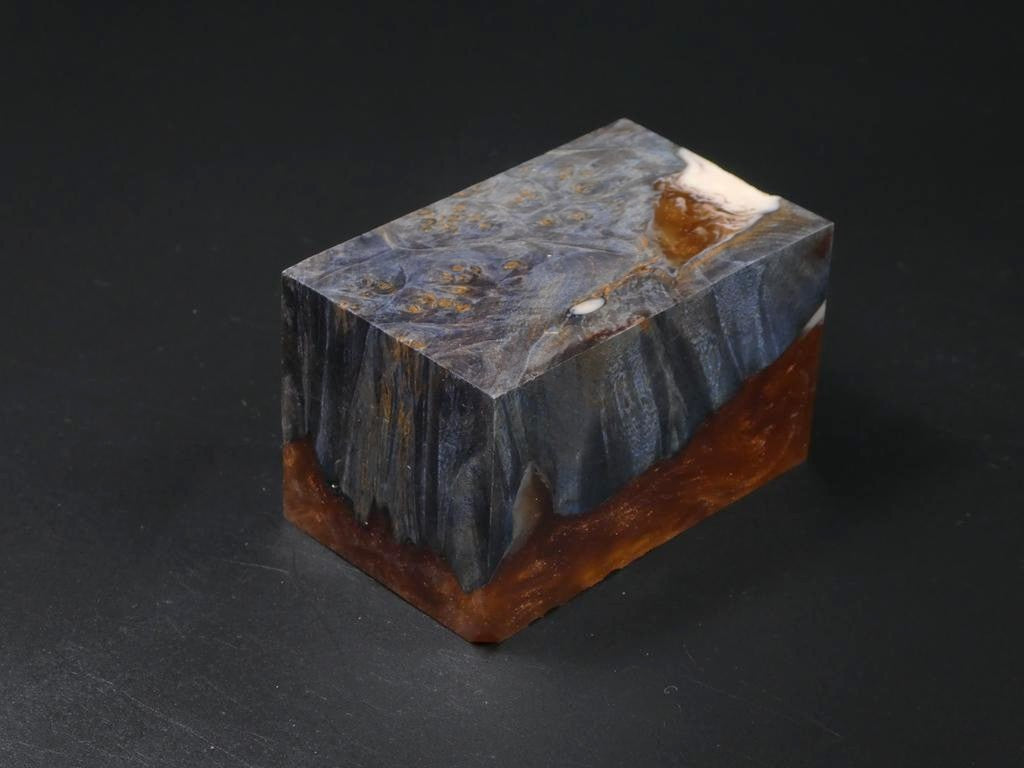 Gray / Copper Hybrid Bottle Stopper Blank