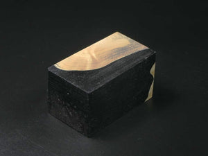 Natural / Black Hybrid Bottle Stopper Blank