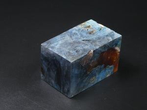 Blue / Copper Hybrid Bottle Stopper Blank