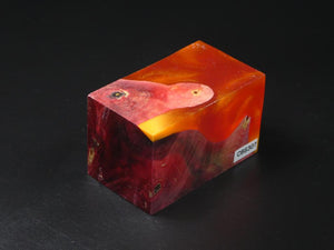 Red / Orange Hybrid Bottle Stopper Blank