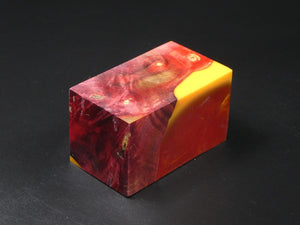 Red / Orange Hybrid Bottle Stopper Blank
