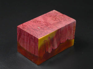 Red / Orange Hybrid Bottle Stopper Blank