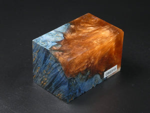 Blue / Copper Hybrid Bottle Stopper Blank