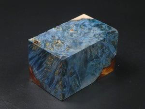 Blue / Copper Hybrid Bottle Stopper Blank