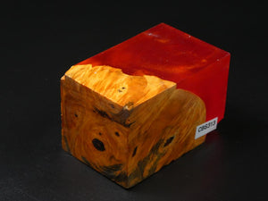 Orange / Red Hybrid Bottle Stopper Blank