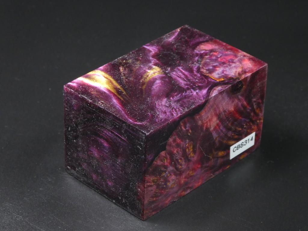 Red, Purple / Purple, Gold Hybrid Bottle Stopper Blank