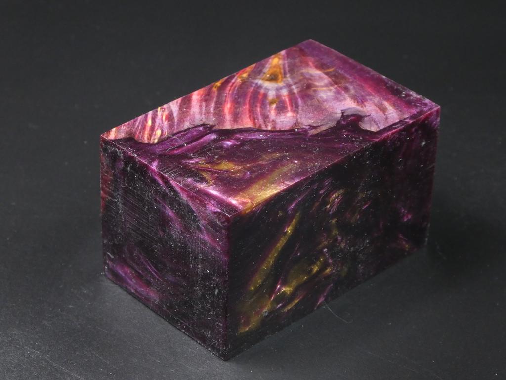Red, Purple / Purple, Gold Hybrid Bottle Stopper Blank