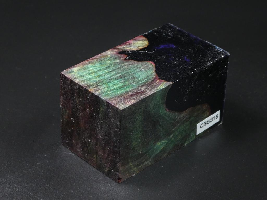 Green / Purple Hybrid Bottle Stopper Blank