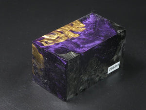 Gray / Purple, Gold Hybrid Bottle Stopper Blank
