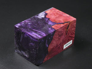 Red /  Purple & White Hybrid Bottle Stopper Blank