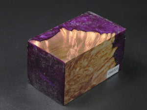 Natural / Purple Hybrid Bottle Stopper Blank