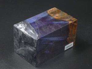 Orange, Blue, Purple / Silver Gray Hybrid Bottle Stopper Blank