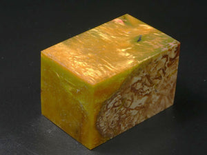 Natural / Gold Hybrid Bottle Stopper Blank