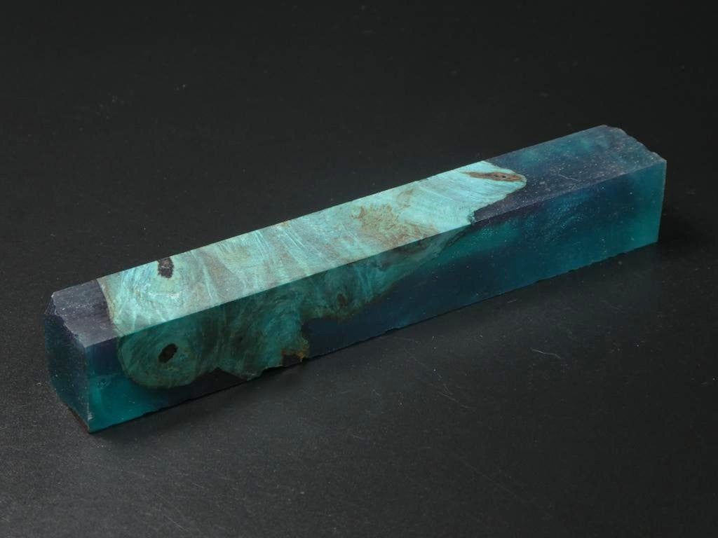 Teal / Teal Hybrid Pen Blank