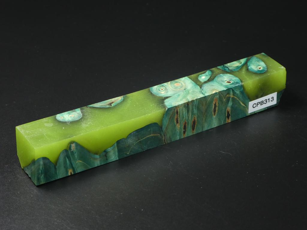 Green / Green Hybrid Pen Blank