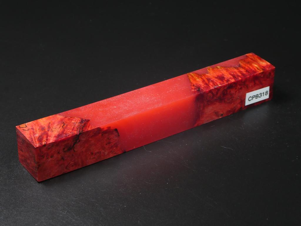 Red / Red Hybrid Pen Blank