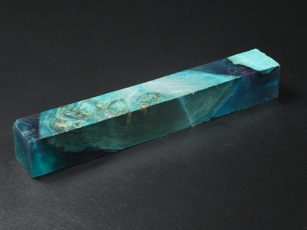 Teal / Teal Hybrid Pen Blank