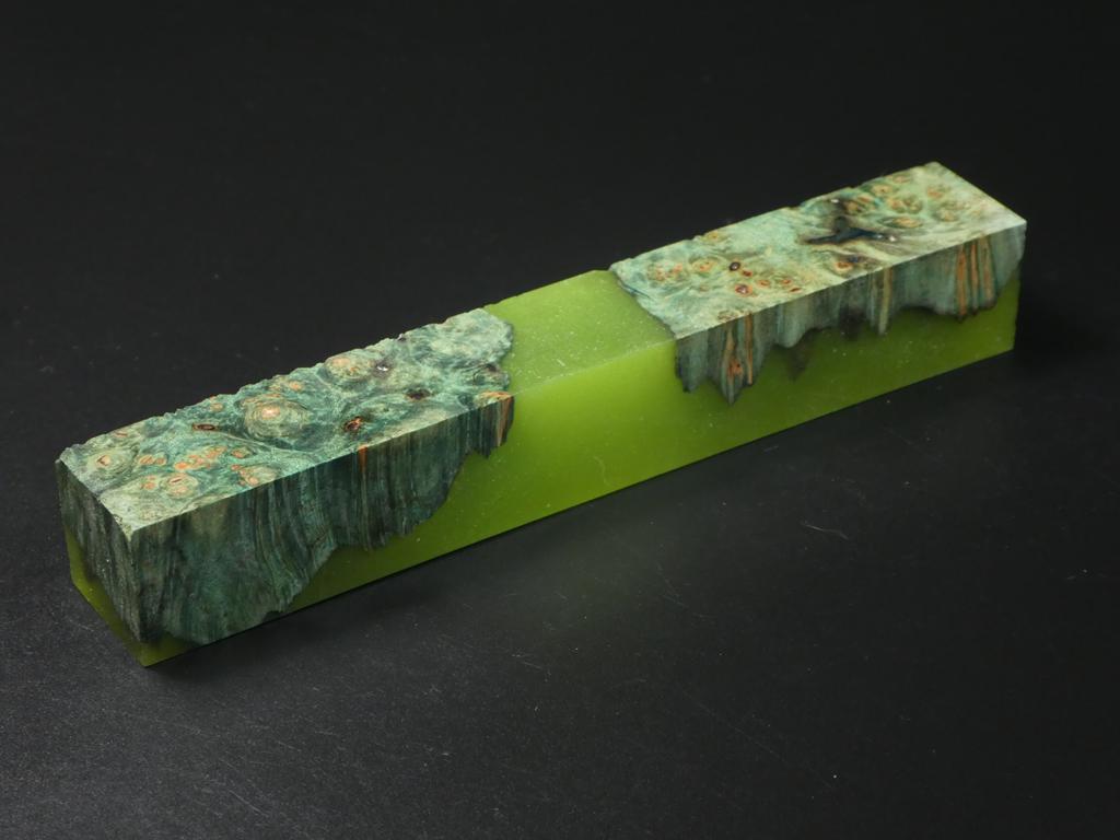 Green / Green Hybrid Pen Blank