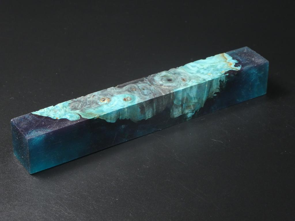 Teal / Teal Hybrid Pen Blank