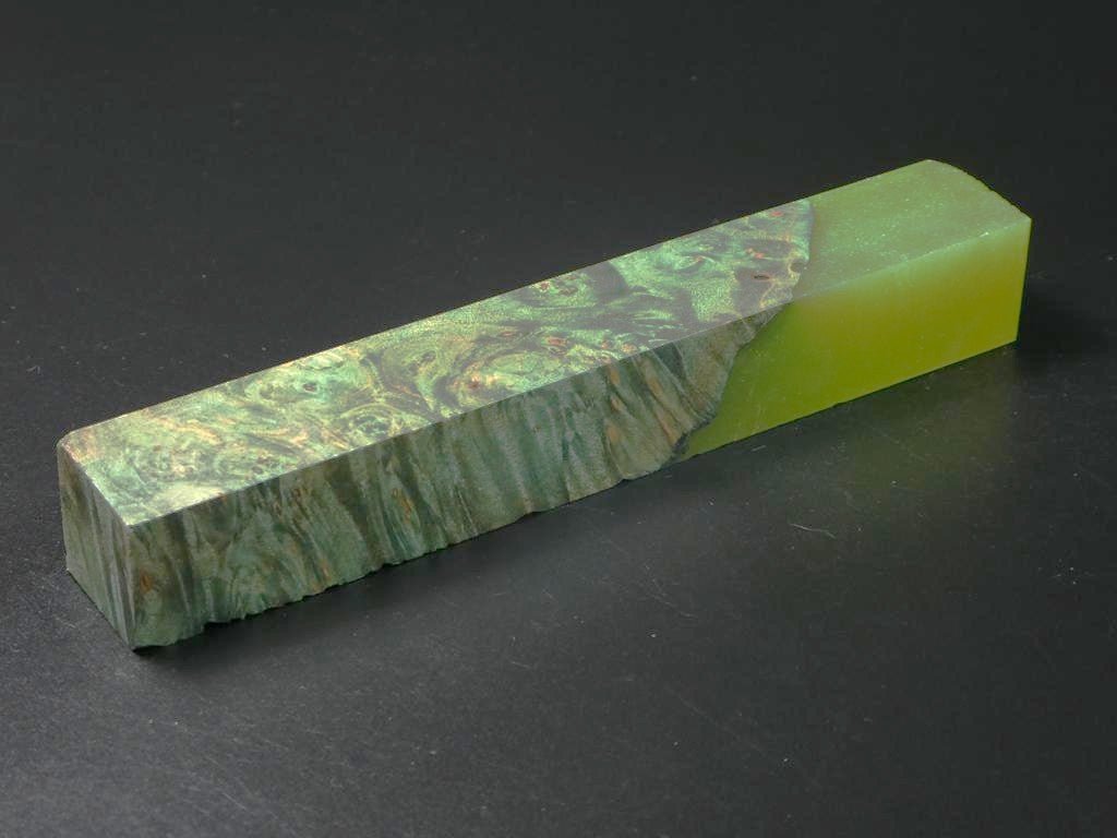 Green / Green Hybrid Pen Blank