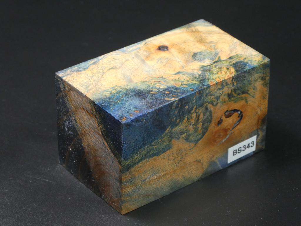 Blue & Natural Bottle Stopper Blank