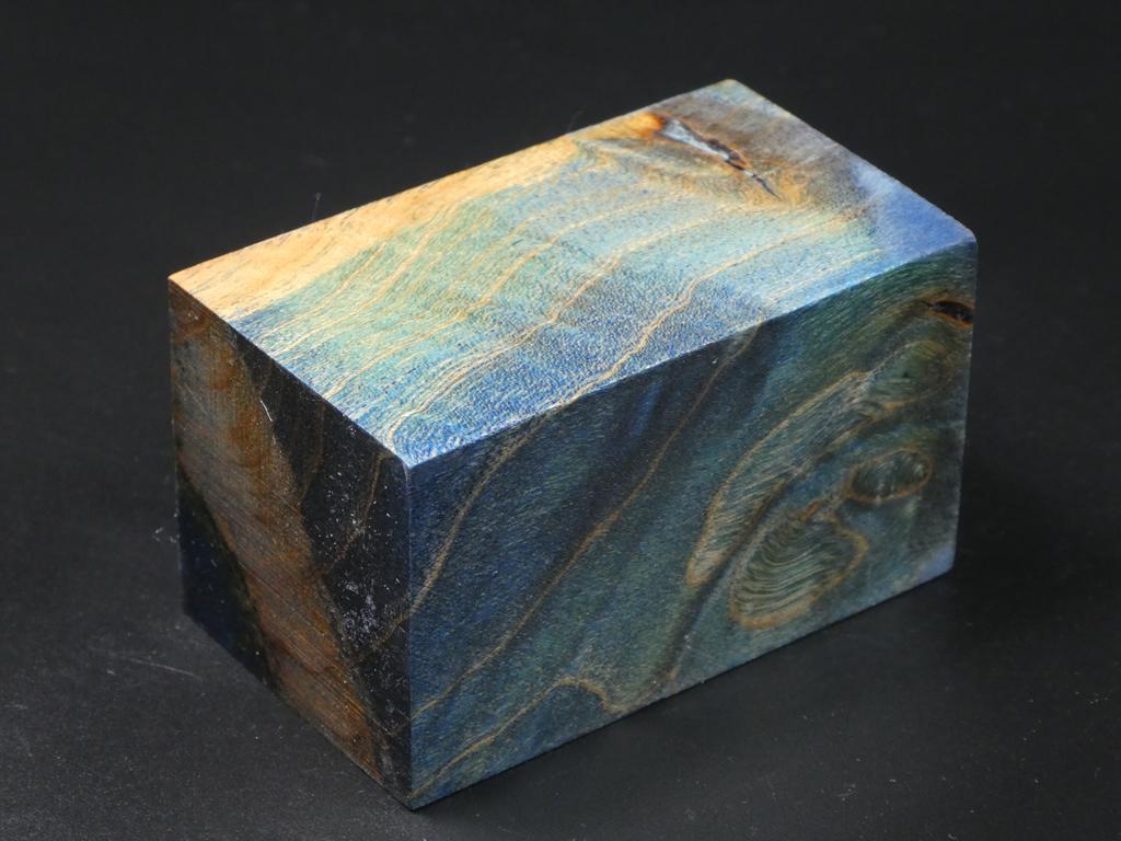 Blue & Natural Bottle Stopper Blank