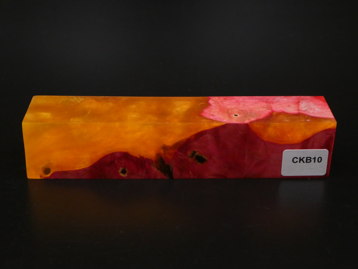 Red / Orange - Hybrid Handle Blank or Large Pen Blank