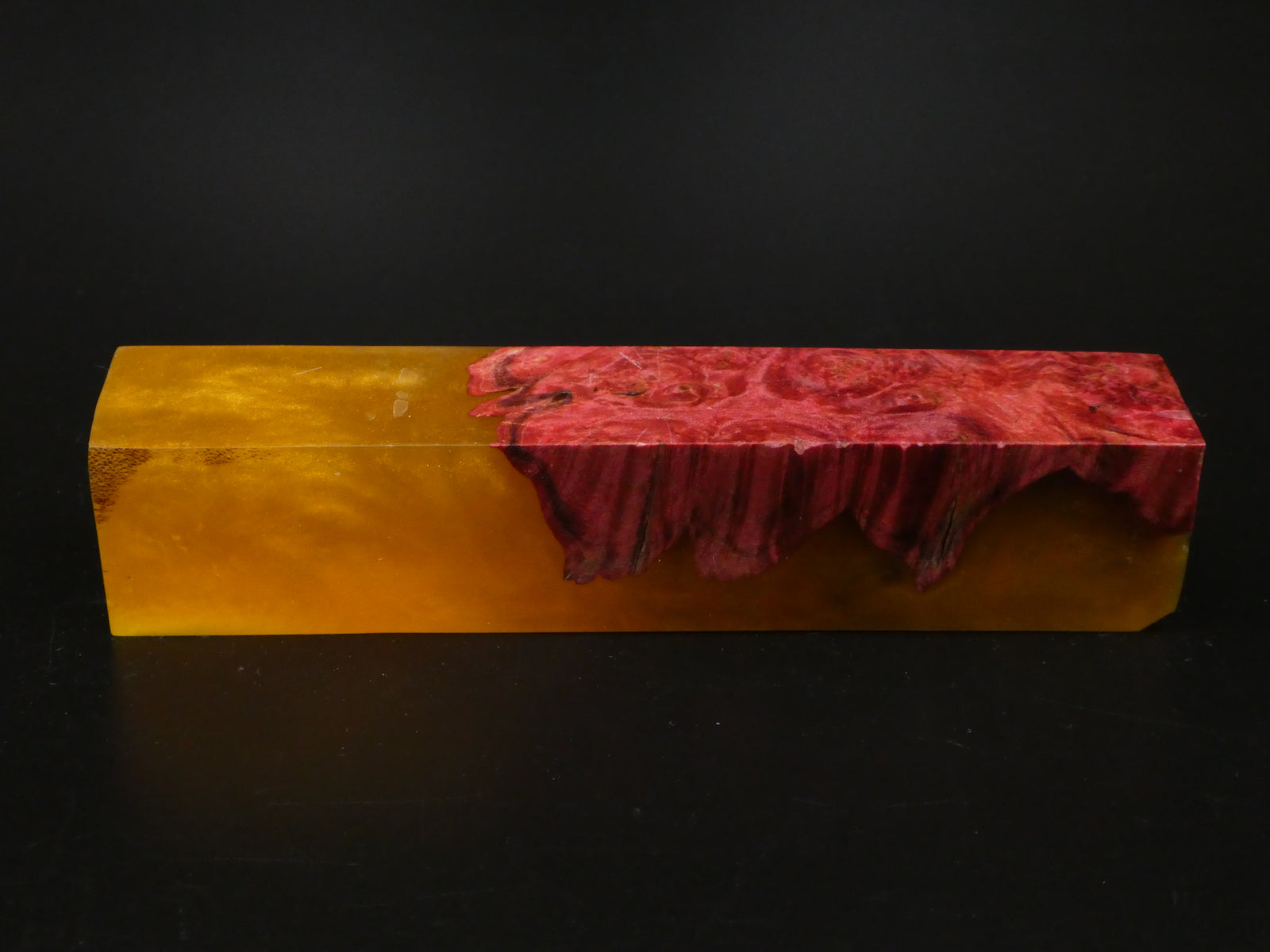 Red / Orange Hybrid Handle Blank or Large Pen Blank