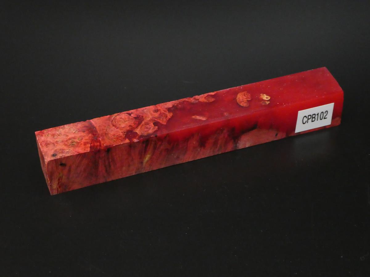 Red / Red Hybrid Pen Blank